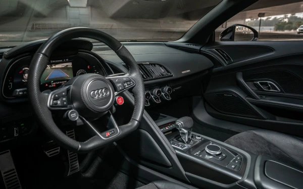  Black Audi R8 V10 Spyder Photo 7